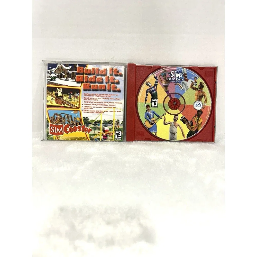The Sims House Party EXPANSION PACK (PC Game) 2001 VINTAGE Case, Insert, Game